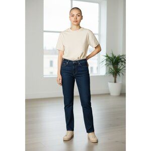 Madewell The Perfect Vintage High Rise Straight Leg Jean Larkspur Blue Size 33